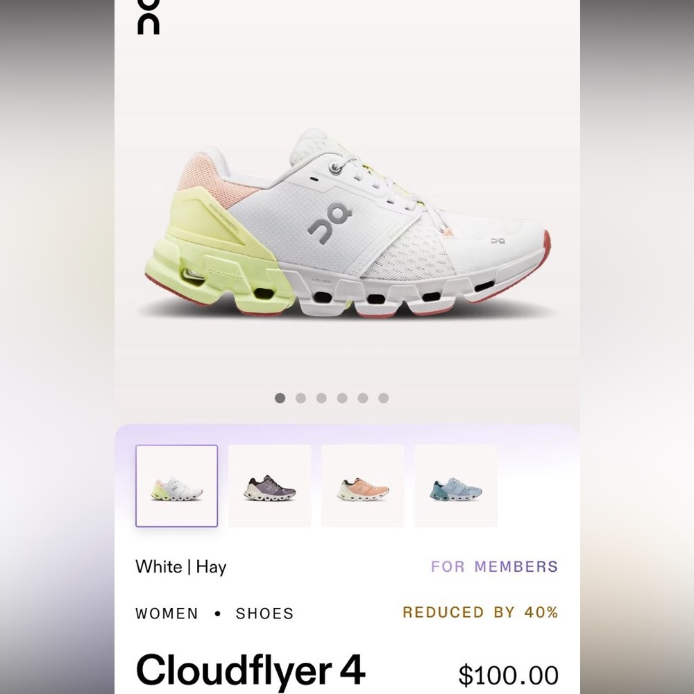 Gently worn CloudFlyer 4 running shoes
